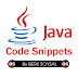 Useful Java Code Snippets 1 - Collections Framework (Lists, Arraylists, Hashsets,..)